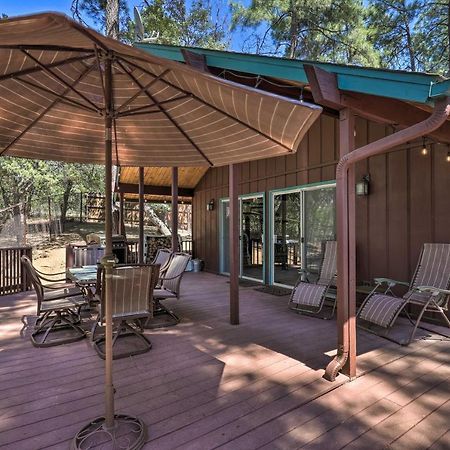 Rustic-Chic Prescott Cabin With Deck In Wooded Area! Luaran gambar