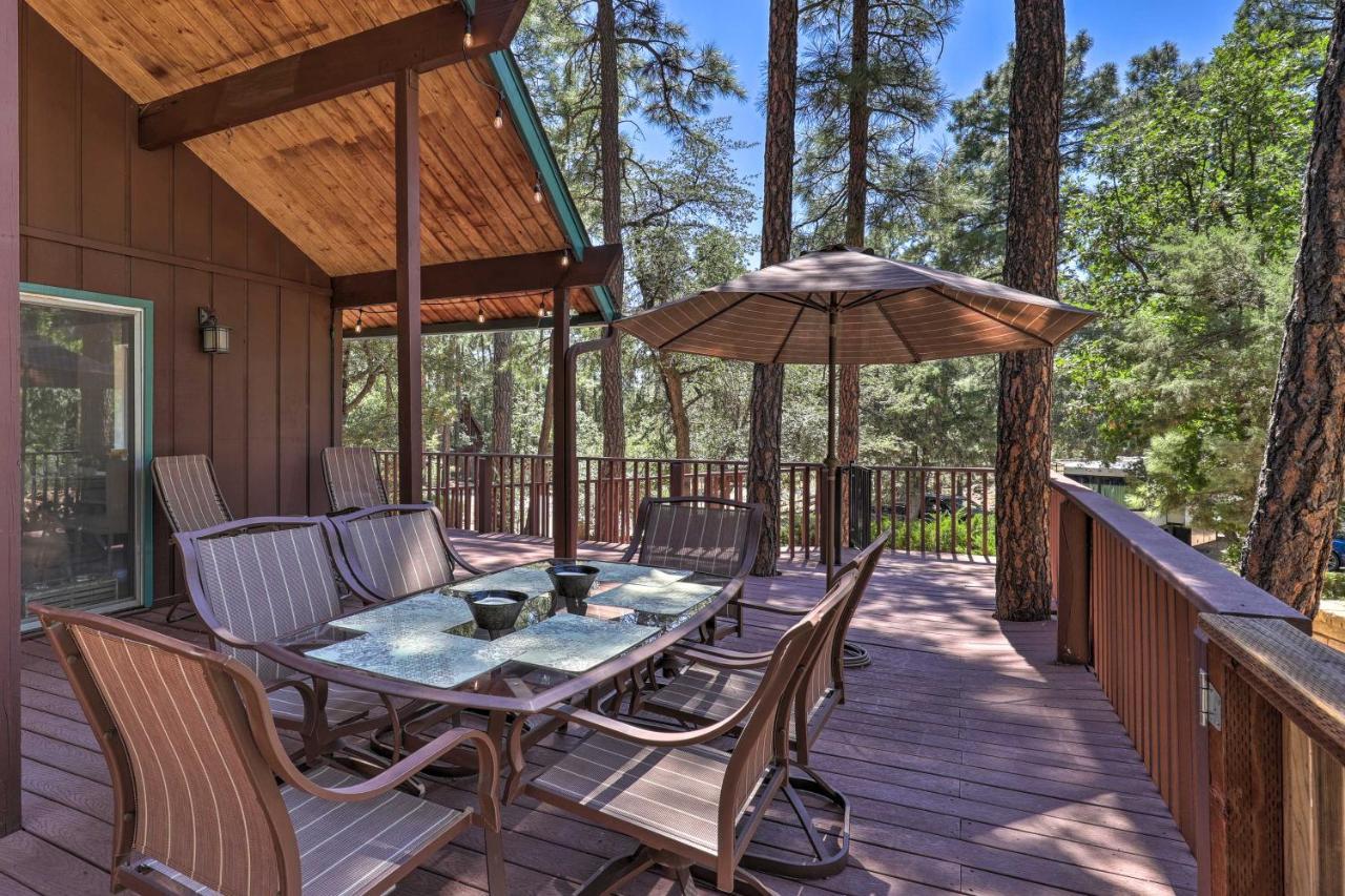 Rustic-Chic Prescott Cabin With Deck In Wooded Area! Luaran gambar