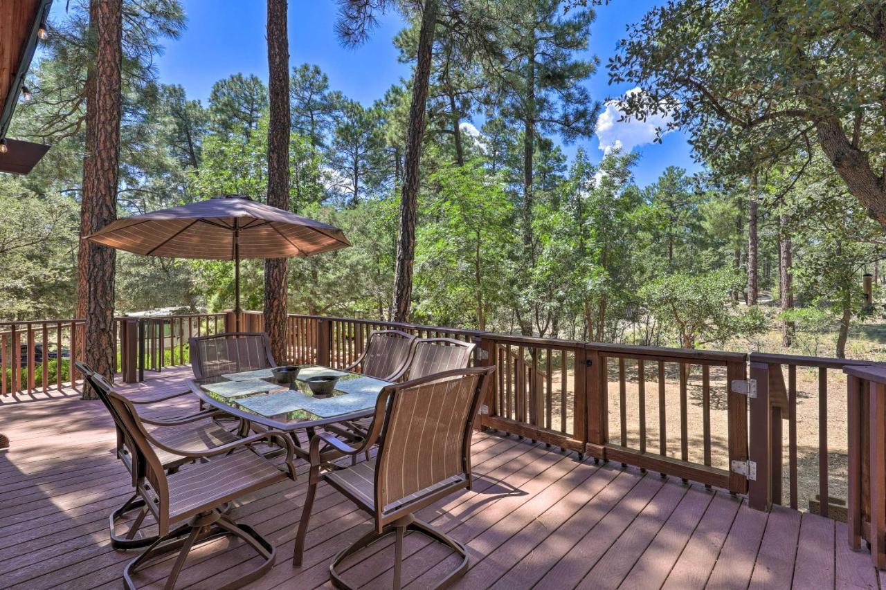 Rustic-Chic Prescott Cabin With Deck In Wooded Area! Luaran gambar
