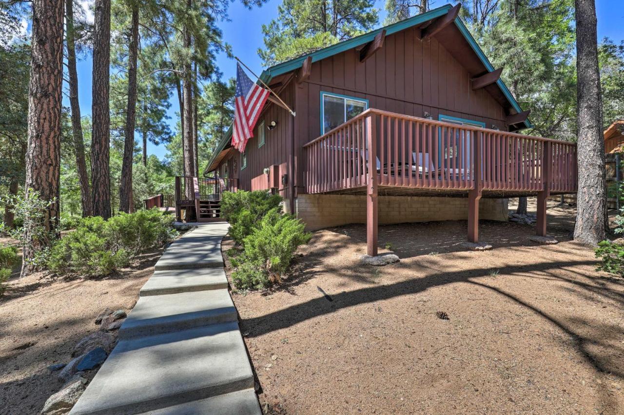 Rustic-Chic Prescott Cabin With Deck In Wooded Area! Luaran gambar
